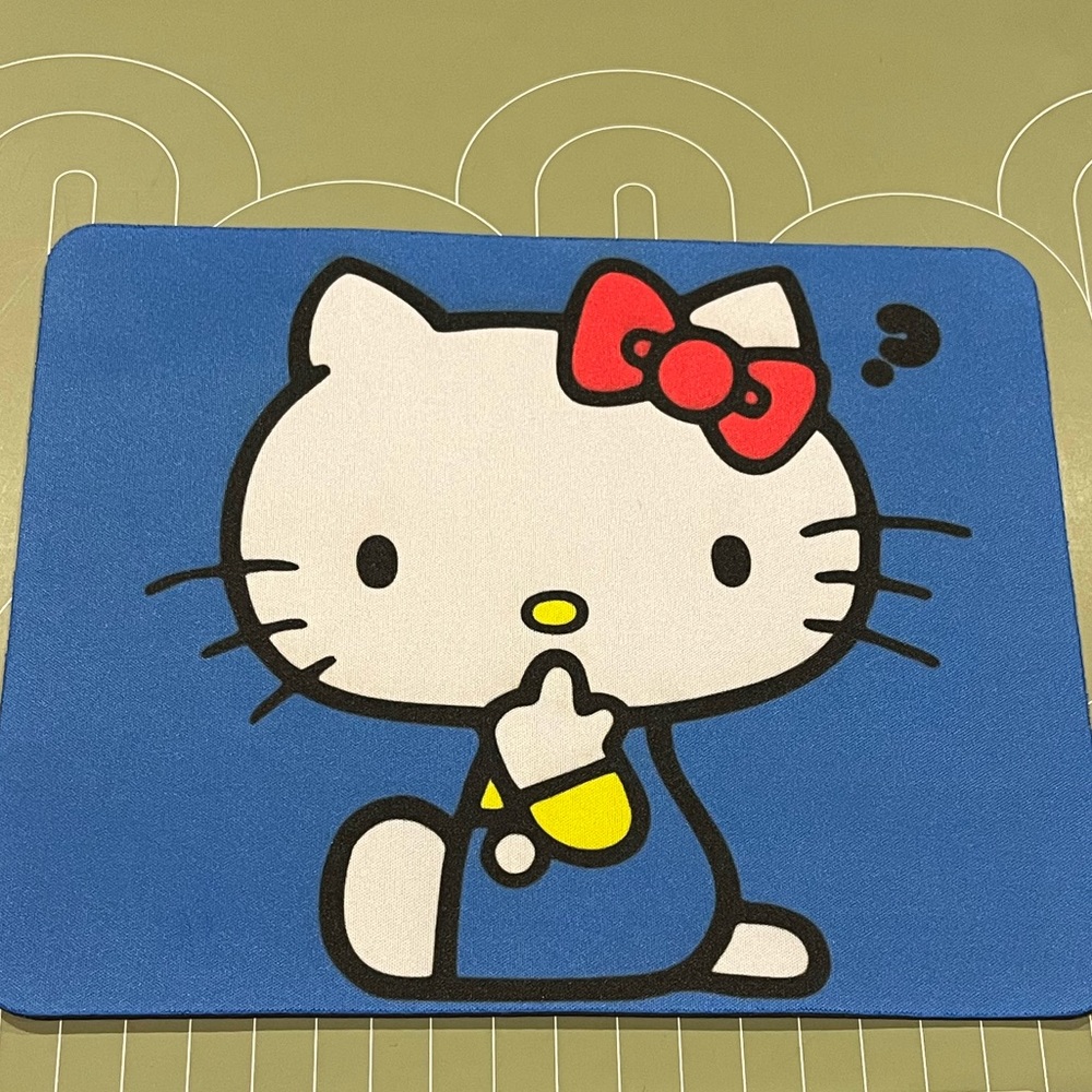 Hello Kitty Mouse Pad Blue ? Reminder for Mindfulness Kawaii Cute Computer Desk